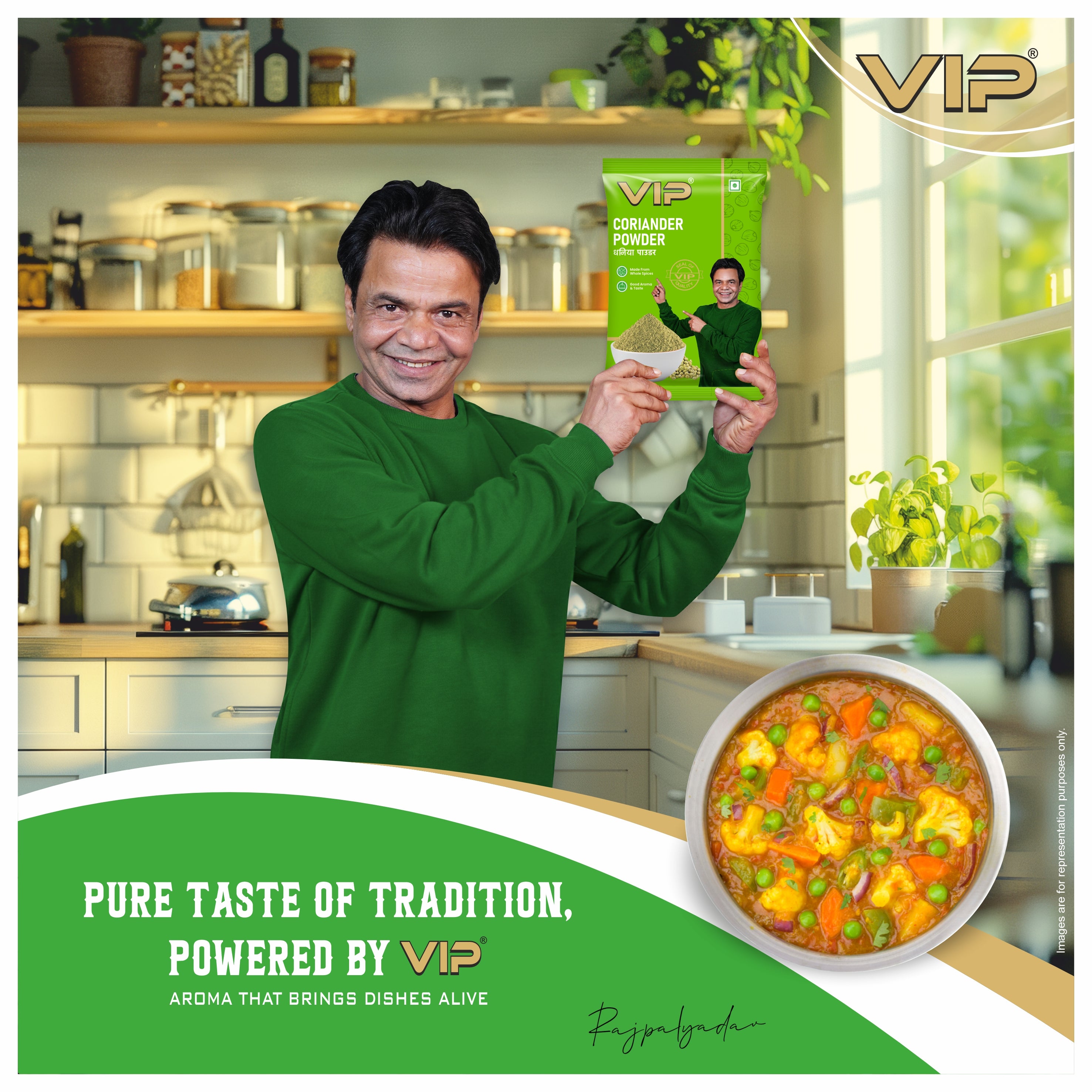 VIP Dhania Powder / Coriander Powder – Made from Premium Whole Coriander Seeds | 100% Pure, No Adulteration | Fresh Aroma & Mild Sweet Taste