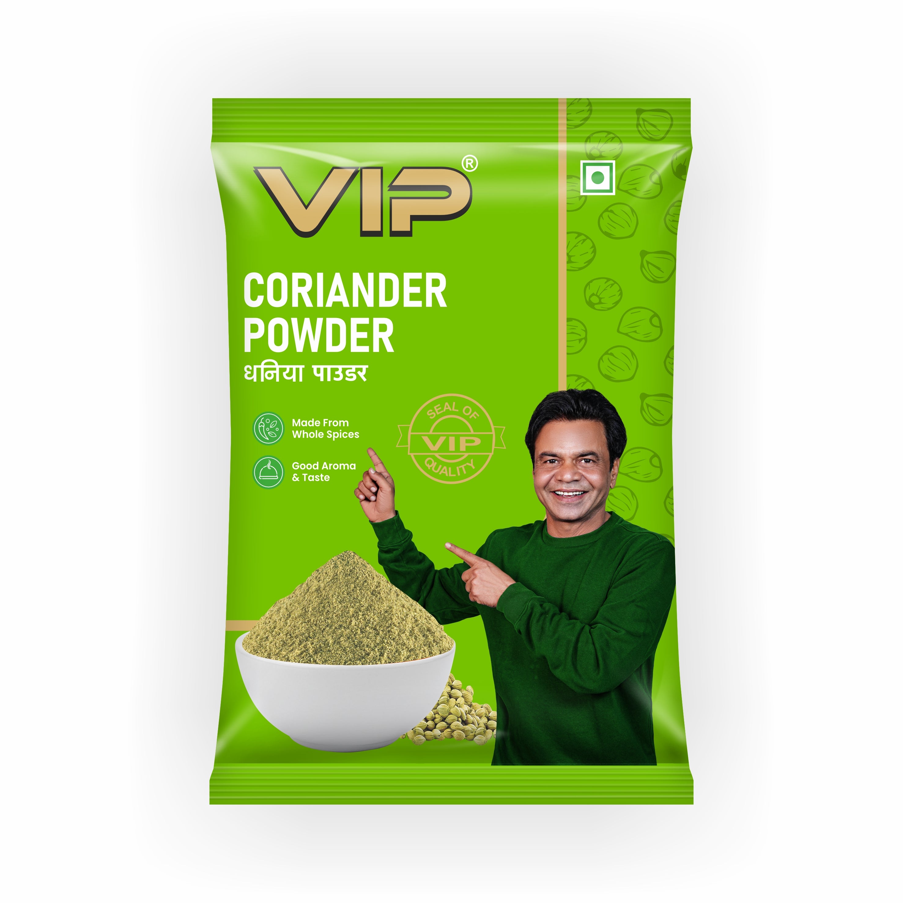 VIP Dhania Powder / Coriander Powder – Made from Premium Whole Coriander Seeds | 100% Pure, No Adulteration | Fresh Aroma & Mild Sweet Taste