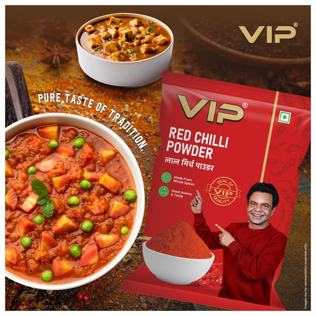 VIP Red Chilli Powder / Laal Mirch Powder – Made from Premium Whole Spices | 100% Pure, No Artificial Colour | Strong Aroma & Natural Taste